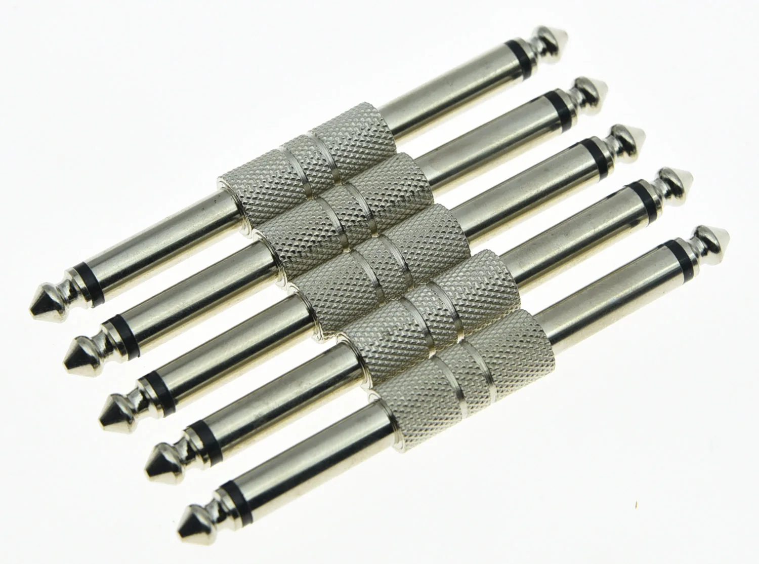 5pcs Guitar Effect Pedal Connector 1/4" Straight Pedals Mono Connector