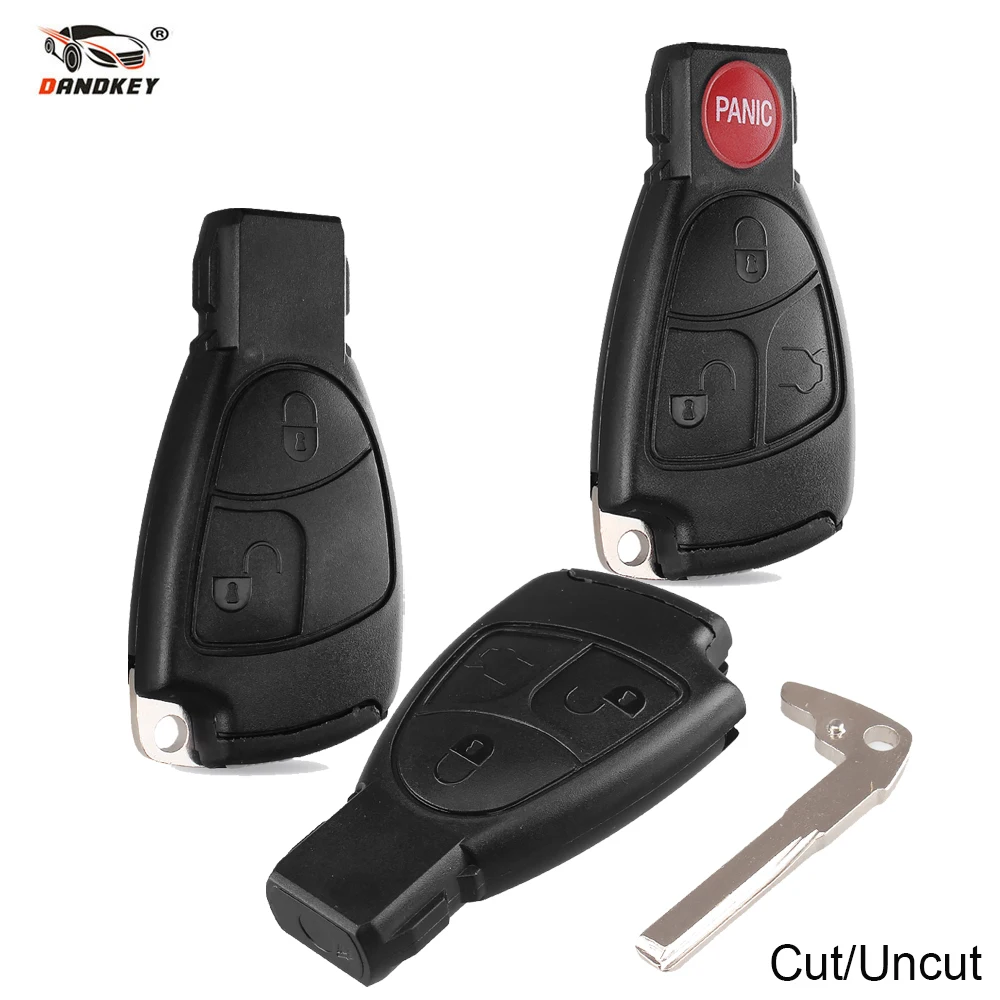 DANDKEY cut/uncut blade с батарейным держателем чехол для ключей корпус Fob для MERCEDES BENZ E C R CL GL SL CLK, SLK Key