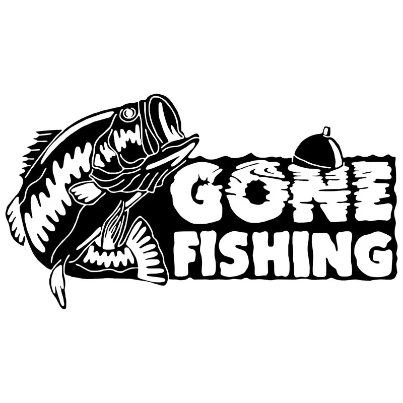 Gone Fishing Fashion Animal для авто автомобиля/бампера/окна виниловая наклейка наклейки DIY