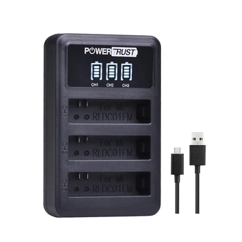 

1x LED 3-Slots USB Battery Charger for Original Mijia Li-ion Battery and for Xiaomi Mijia Mini Action Sports Camera Battery