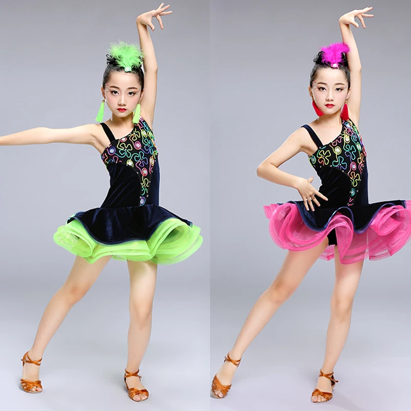 Sexy lace Dance Costumes Competition Dresses Dress Salsa Dancewear