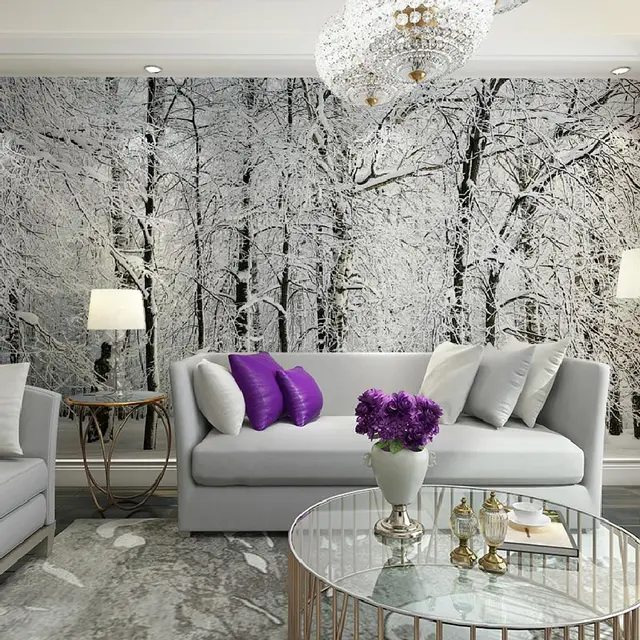 Living Room Murals aliexpress : buy large home office decor wall papers snow Living Room Murals aliexpress : buy large home office decor wall papers snow