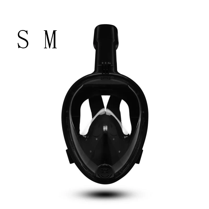 Подводный летняя спортивная маска для подводного плавания полный уход за кожей лица маска для подводного плавания Анти-Туман Маска для подводного плавания для Плавание Подводная охота - Цвет: Black S M