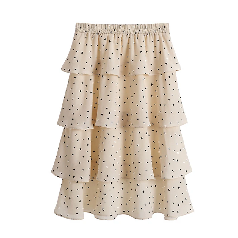 

Cake skirt spring and summer fairy mesh skirt 2019 new long paragraph Princess high waist pleated long skirt