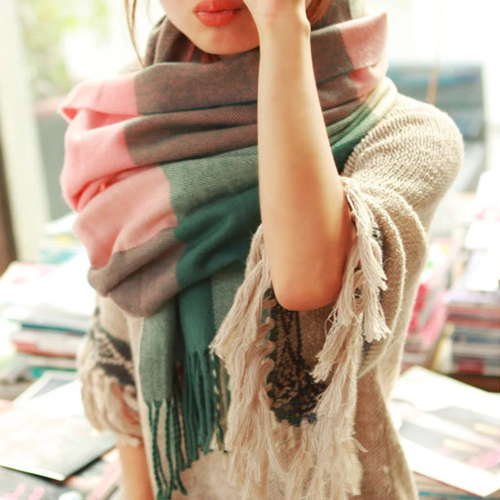Shelikeit 14 styles185x63cm fashion Winter autumn Scarfs font b Tartan b font Plaid Scarf Women Ladies