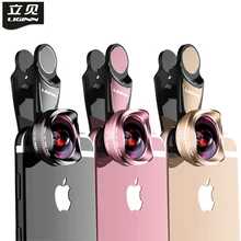 

LIGINN Mobile Phone Camera Lens HD 16MM Wide Angle 15X Macro Profession External Lenses For iPhone X 8 iPad 4 Huawei Mobile