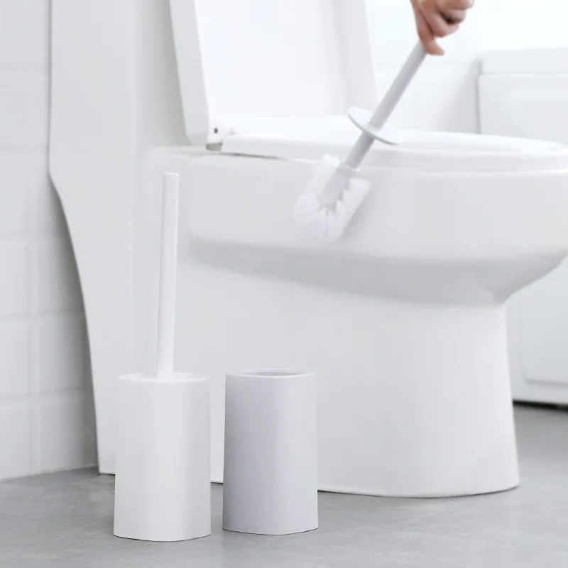 

Simple With Base Toilet Brush Home Long Handle to Dead Corner Soft Bathroom without dead corner Toilet Cleaning Brush Set 29