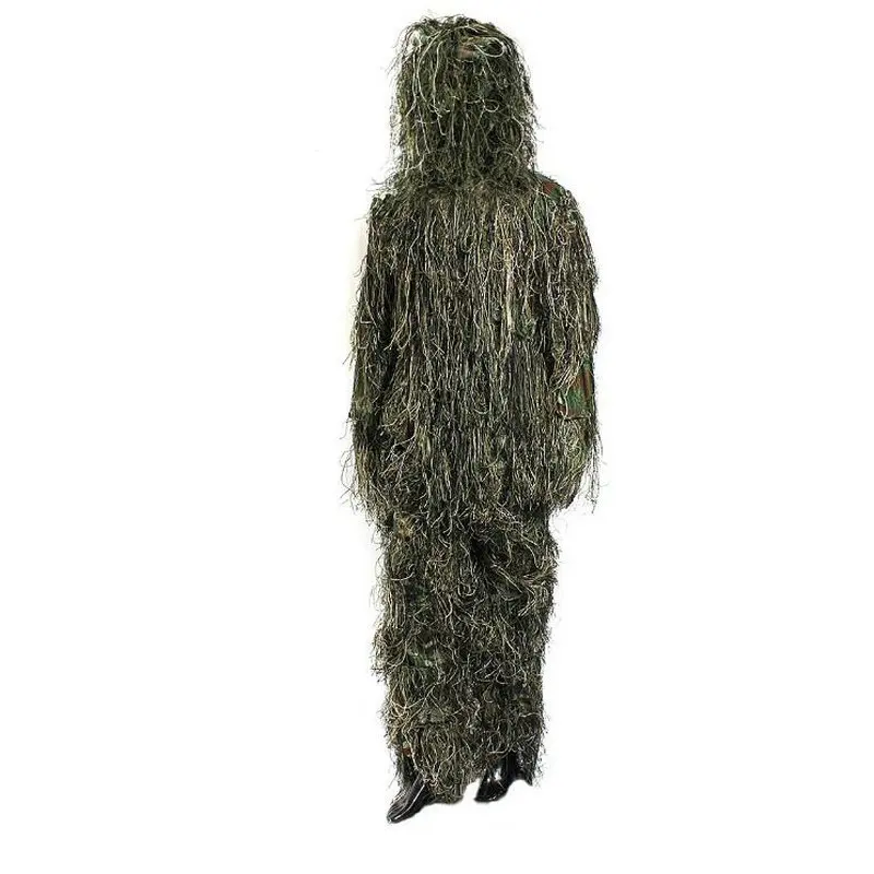 Durable Outdoor Woodland Sniper Ghillie Suit Kit Cloak Military 3D Leaf Camouflage Camo Jungle Hunting Birding Durable Outdoor Woodland Sniper Ghillie Suit Kit Cloak Military 3D Leaf Camouflage Camo Jungle Hunting Birding