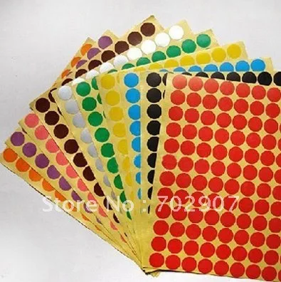

Wholesale&Free shipping: 5000 pcs/lot Red Sticker Circle Labels Round 10mm
