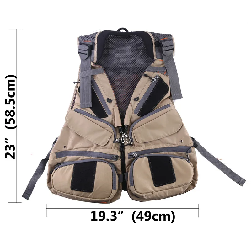 Maximumcatch Регулируемый сетчатый рыболовный жилет с многофункциональными карманами, открытый рюкзак, рыболовная куртка - Цвет: Summit Vest