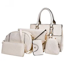 Mujeres de la Marca famosa Bolsa de Asa Superior Bolsas de 2017 Mujeres de La Manera Bolsos Del Mensajero Del Hombro Femenino 6 Unidades Compuesto de Cuero de LA PU bolso