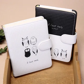 

Creative Leather Notebook Magnetic Buckle Hardcover Student Plan Diary Notebook