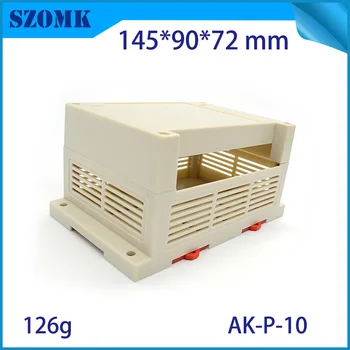 

10 psc good qialtity abc material high switch sticker plastic din rail housing pcb junction box for electronics 145*90*72mm