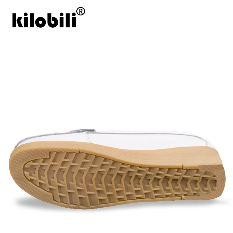Kilobili/2019 г. весенние женские балетки из натуральной кожи на плоской подошве