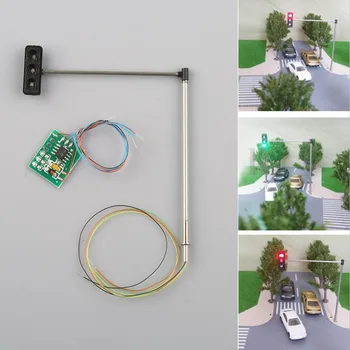 

1:100 Traffic Signal Light Model Train Architecture Crossing Street Traffic Light Model HO/OO Scale Sand Table Traffic Signal