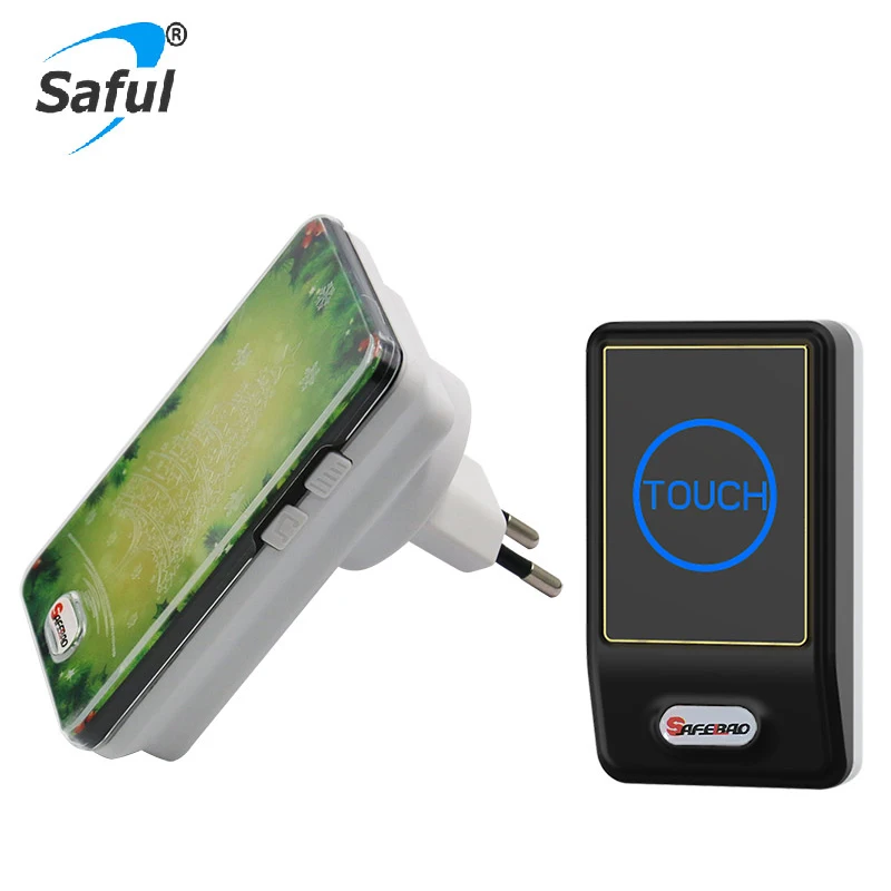 

Saful Smart Home Security Wireless Doorbell with 1 Outdoor Transmitter+1 Indoor Receiver 300m Range 28 Chimes