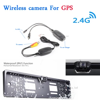 

Wireless European Car Rear View Camera Backup License Plate Frame Parking Reverse Camera PAL/NTSC For Car GPS Parking Assistance