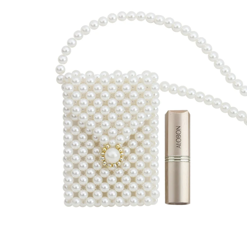

luxury handbags women bags designer mini pearl bag beaded crystal clutch evening bag purses and handbags shoulder messenger bag
