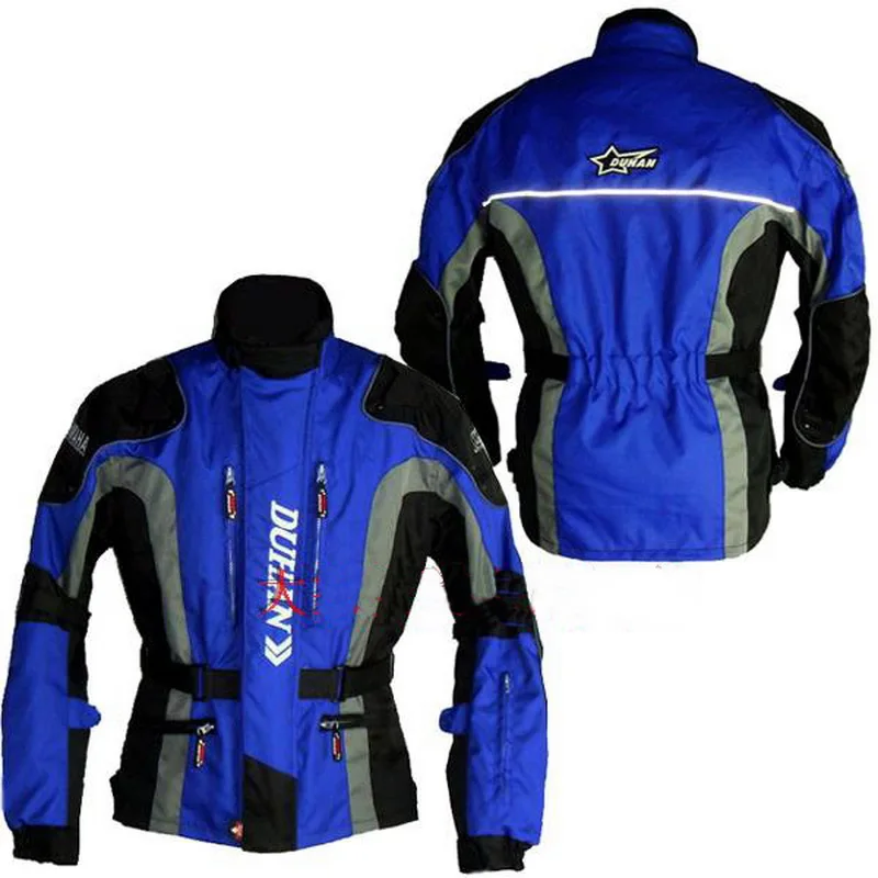 Moto rcycle DUHAN D-023 куртка для мужчин, Оксфорд мотопробег, гонки мото защита длинная ветрозащитная куртка теплая хлопковая подкладка - Цвет: Синий