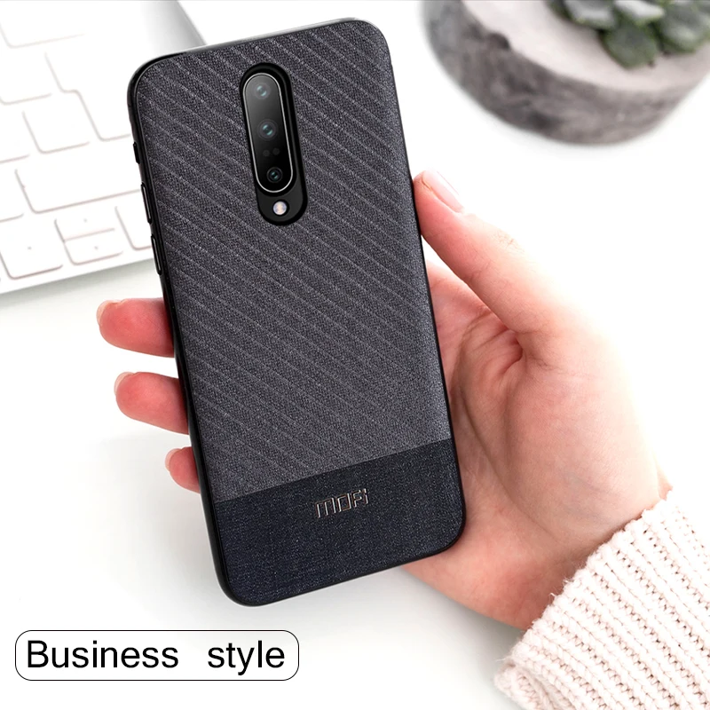 Для Oneplus 7 Чехол темно-Цвет джентльмен Бизнес Стиль ручной работы для One Plus 7 крест зерна для Oneplus7 случае