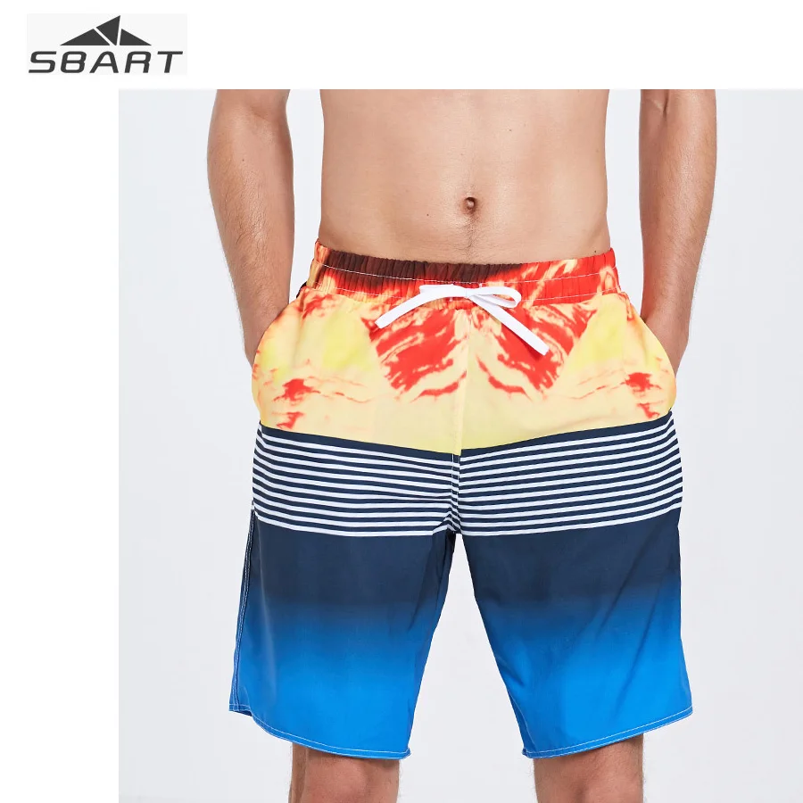 

Sbart 2018 New Beach Shorts Men Print Multi-color Swimming Shorts for Beach Fifth Pants Anti-salt Anti-sand Boardshorts Swimwear
