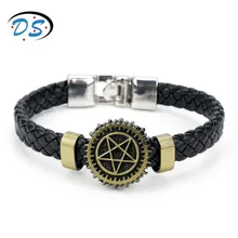 Dongsheng ювелирные изделия Аниме Черный дворецкий браслеты для женщин мужчин Винтаж интимные аксессуары Плетеный кожаные браслеты наручны