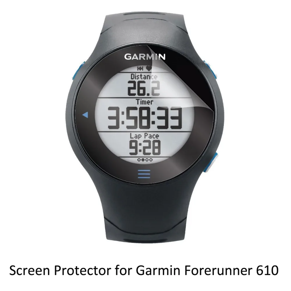 3 * Cover Protettiva Per Schermo In Pet Trasparente Per Garmin Forerunner 610 Fr610