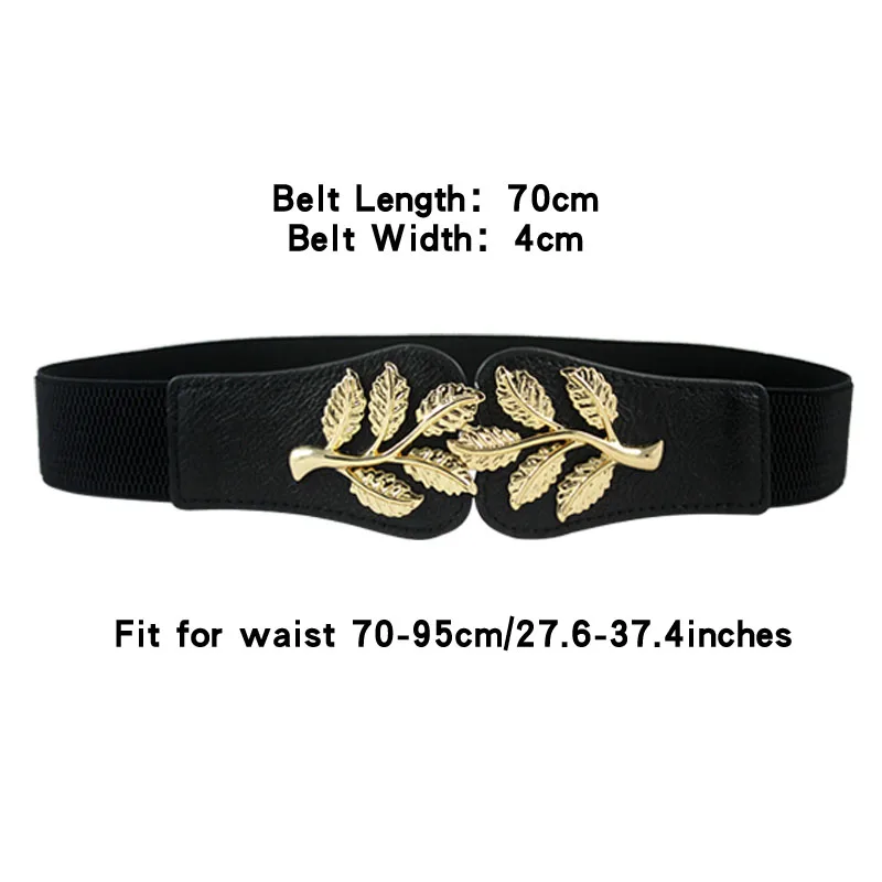 GL040-Black-70cm Уценка распродажа Новая мода корейский стиль Пряжка эластичный широкий пояс-ремень поясной ремень женские аксессуары - Цвет: GL040-Black-70cm