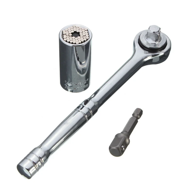 Small Multifunctional Universal Socket Wrench Drill Adapter + 45 Teeth