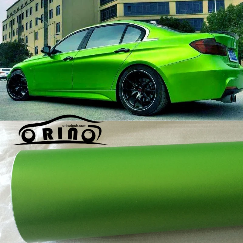 152x20mroll Light Green Metallic Matt Vinyl Wrap Car Wrap With Air