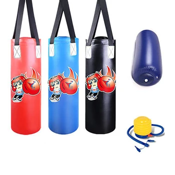 

60cm Kids Punching Empty Sandbag Cute Cartoon Printing Water Filling Bag Children Air Inflation Kick Sandbag Boxing Training Bag