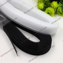 "(2,5 см) Плоский жесткий твердый кринс Кринолины из конского волоса оплетка для шитья платьев и шляп черный белый на выбор 100 ярдов/Лот