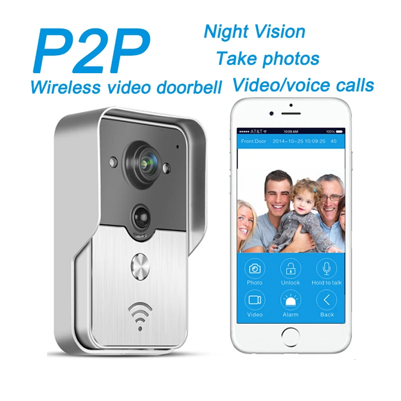 

Upgrade Wifi Video Door Phone Bell Wireless Intercom Support POE Power supply Wifi 3G IOS Android for iPad Smart Phone Tablet