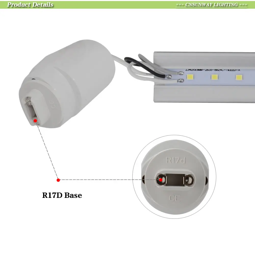 CNSUNWAY светодио дный Light Tube T8 8ft 96 ''2400 мм светодио дный трубки лампочки 45 Вт Освещение в помещении светодио дный лампа AC85-265V 100 шт