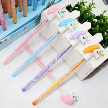 

1PC Cute Unicorn Pencils Kawaii Replaceable Pencils Novelty HB Pencils Refills For Kids Gifts School Office Supplies Stationery