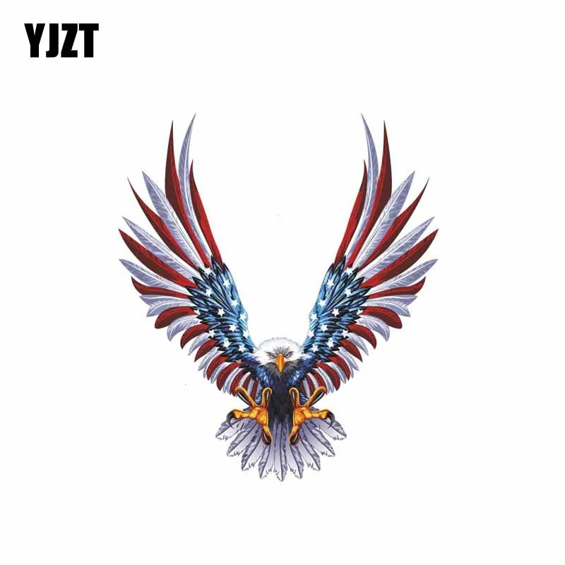 YJZT 11.3CM*12.9CM Personality Car Sticker USA Eagle Decal Accessories