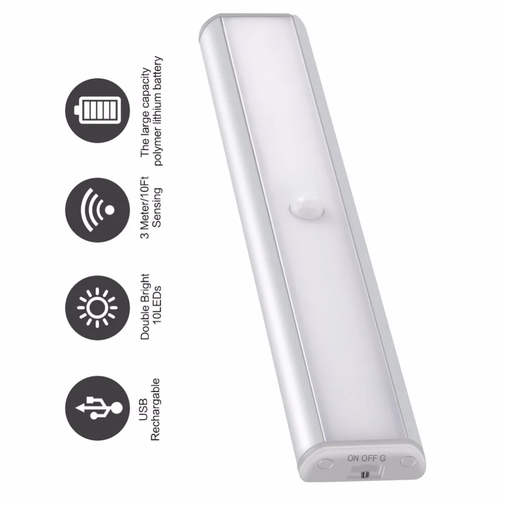 Newest Arrival PIR Motion Sensor Led Night Light For Under Cabinet Closet Wardrobe Lighting Portable Lamp