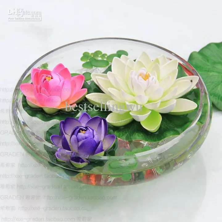 Diameter 10 Cm Artificial Lotus Flower Water Pool Fish Tank Decor Plants Craft Supplies For Wedding Party Home Decoration Artificial Lotus Flower Artificial Lotusdecorative Plants Aliexpress