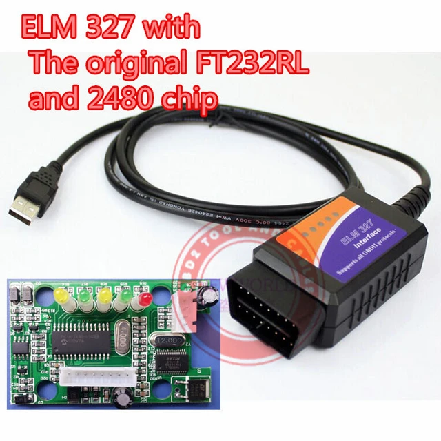 elm 327 usb with The original FT232RL and PIC18F2480 chip the elmconfig  software elm327 usb obd scanner