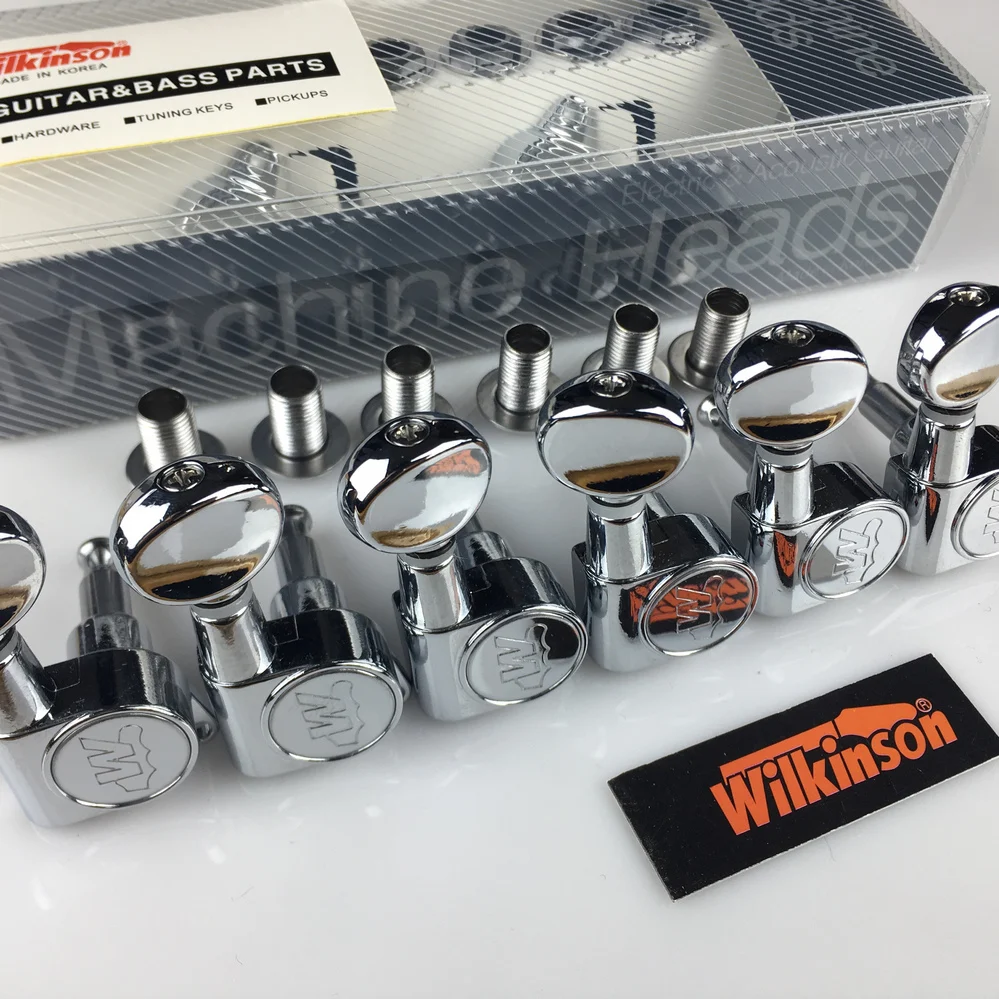 Billige NEUE Wilkinson WJN 05 6R Elektrische Gitarre Mechaniken Mechaniken Mini Oval Tuner für ST TL Silber Tuning Pegs (Mit verpackung)