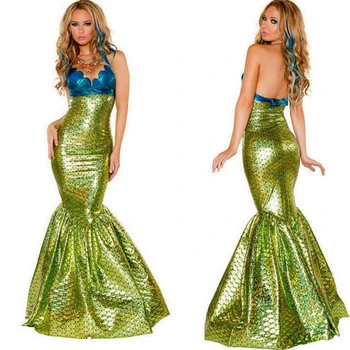 

New Green Mermaid Sexy Mermaid Dress Sea-Maid Fairy Tales Clothes Cosplay Trendy Halloween Costumes Fetish&Costumes