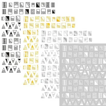 

Newest CB sereis CB-096 triangle rectangle 3d nail art sticker nail decal stamping export japan