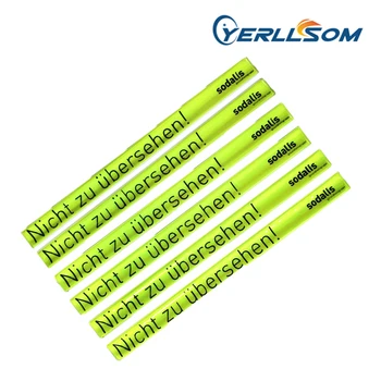 

YERLLSOM 400pcs/Lot Hot Selling Printed Reflective Slap Wristbands custom writing for events R041504