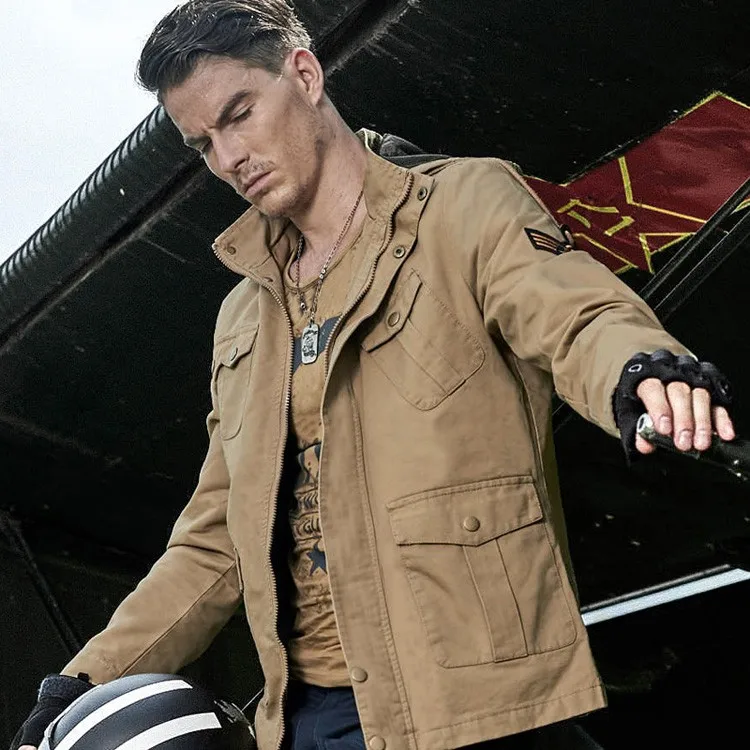 Мужская куртка-бомбер Air Force One в стиле хип-хоп с заплатками, приталенная куртка-бомбер для пилота, мужские куртки размера плюс M-6XL, YA397