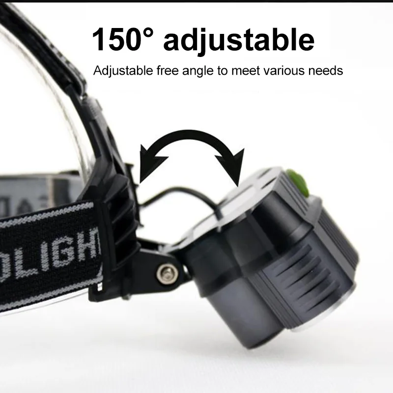 

80000LM 5Modes 5-LED Headlamp Light Blue And White Light Charge by USB FI-19ING