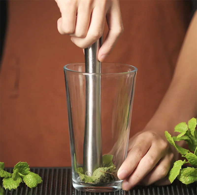 Bar Tools Cocktail Muddler Stainless Steel Bar Mixer Barware Mojito Cocktail DIY Drink Bar Kitchen Tools Accessories
