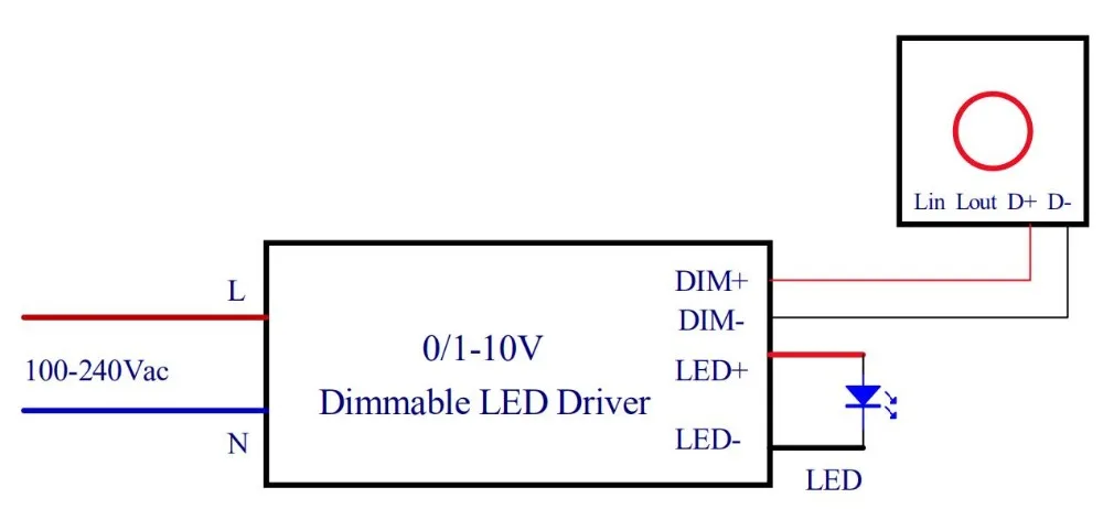 1-10v dimming wire connection without other switch