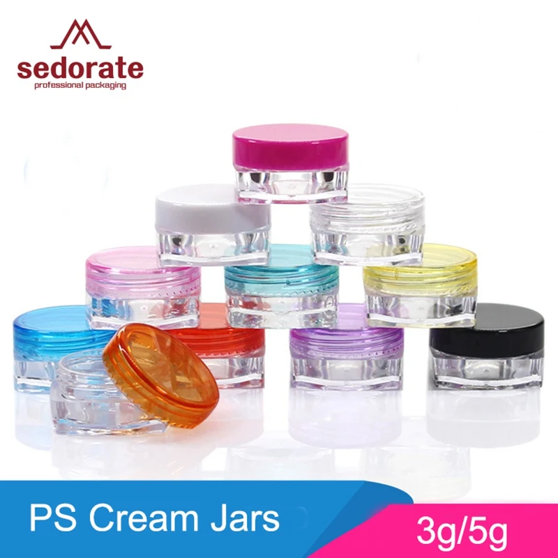 Sedorate 50 шт./лот оптовая продажа пластиковых бутылок высокого качества PS 5g g Eyecream