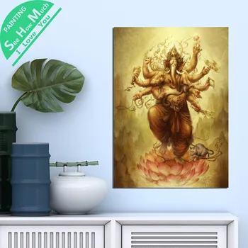 

1 Piece Brahma Elephant Head Buddha HD Printed Canvas Wall Art Posters and Prints Poster Painting Framed Artwork Room Decoration