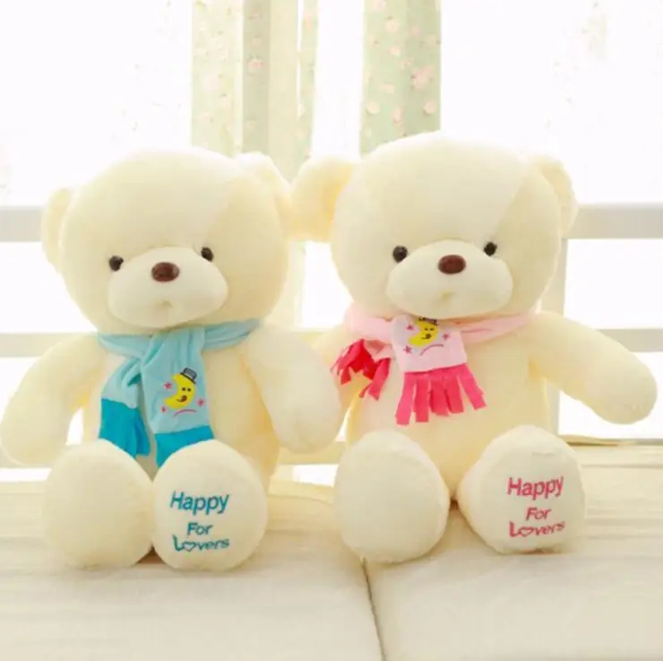 12'' 30cm Cute Scarf Teddy Bear Stuffed Animal Doll Plush Soft Toy xmas Gift 
